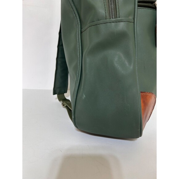 Jon Hart Design Canvas Green Leather Accent Backpack 15 “ - Picture 15 of 16